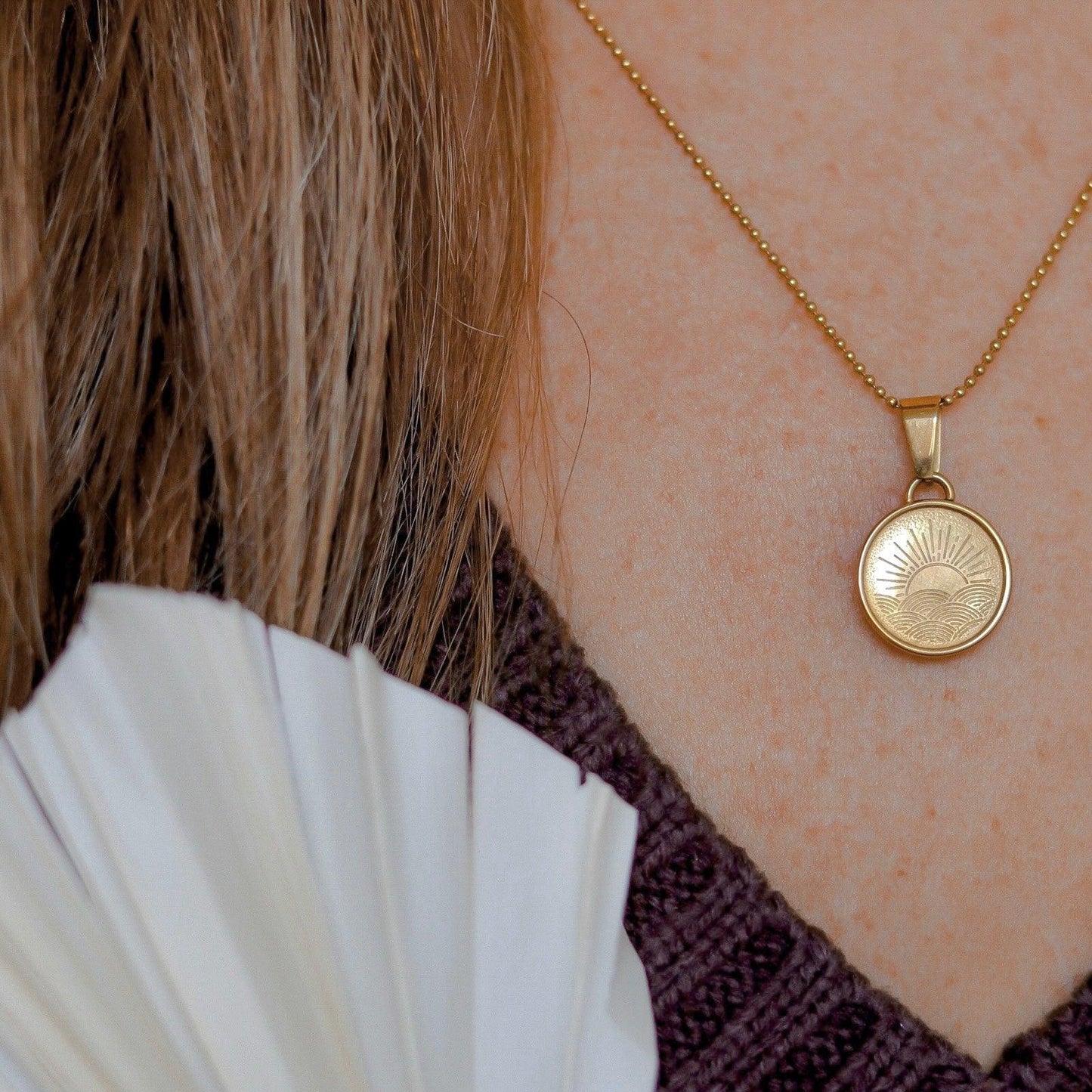 Gold Engraved Coin Necklace - The Smart Minimalist