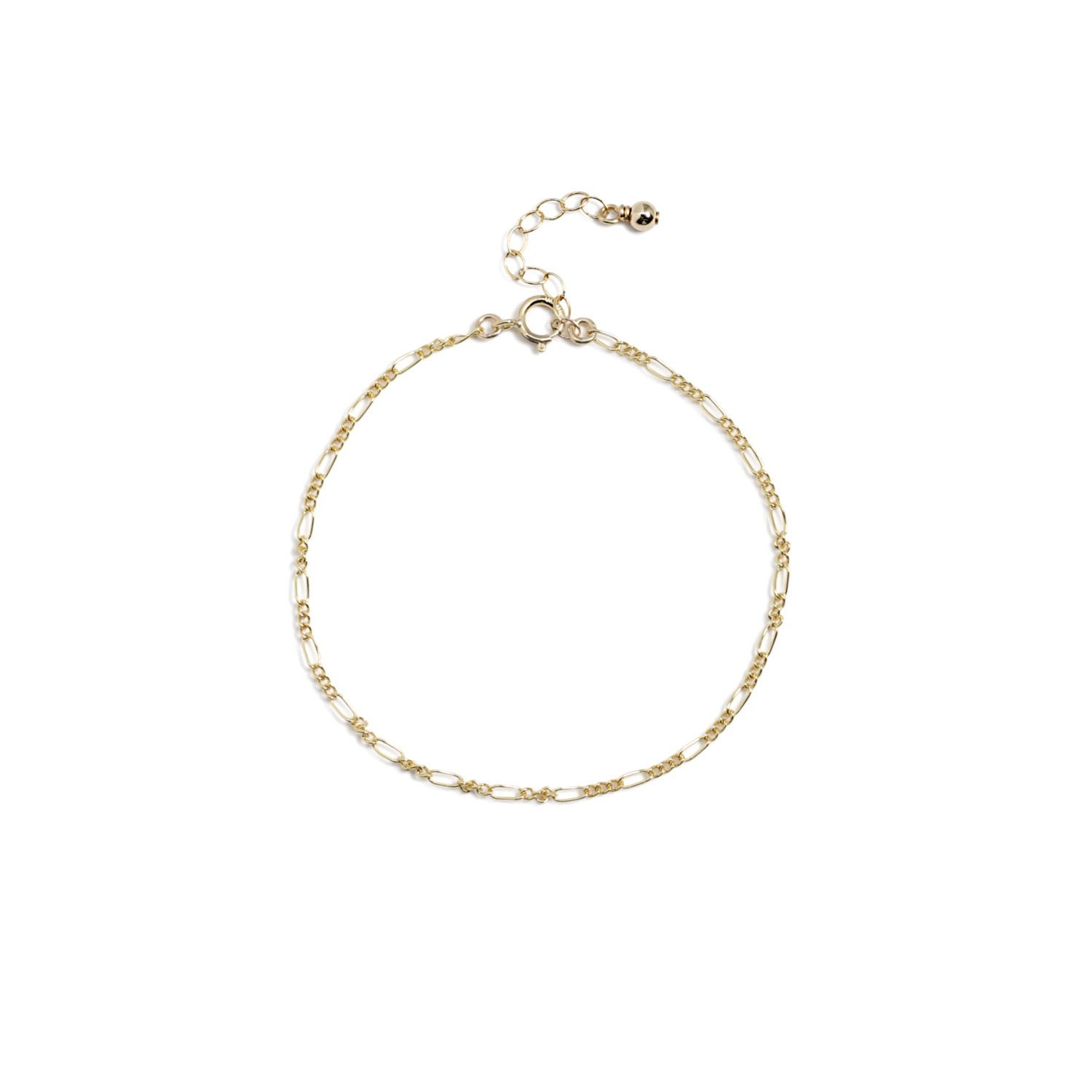 Figaro Chain Bracelet - 14k Gold - The Smart Minimalist