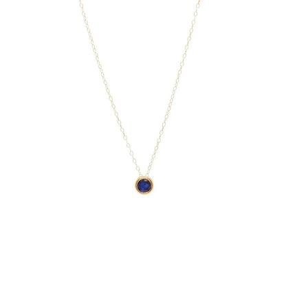 Dainty Minimalist Birthstone Pendant - Genuine Gemstone - Solid 14k Gold - The Smart Minimalist