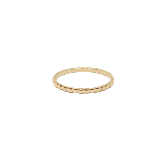 14k Gold Pleated Gold Band - The Smart Minimalist