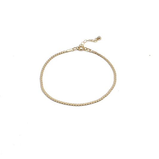 14k Gold Serpentine Chain Bracelet - The Smart Minimalist