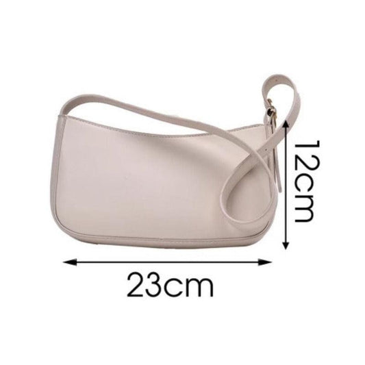 Mini Baguette Handbag - The Smart Minimalist White 90s inspired bag