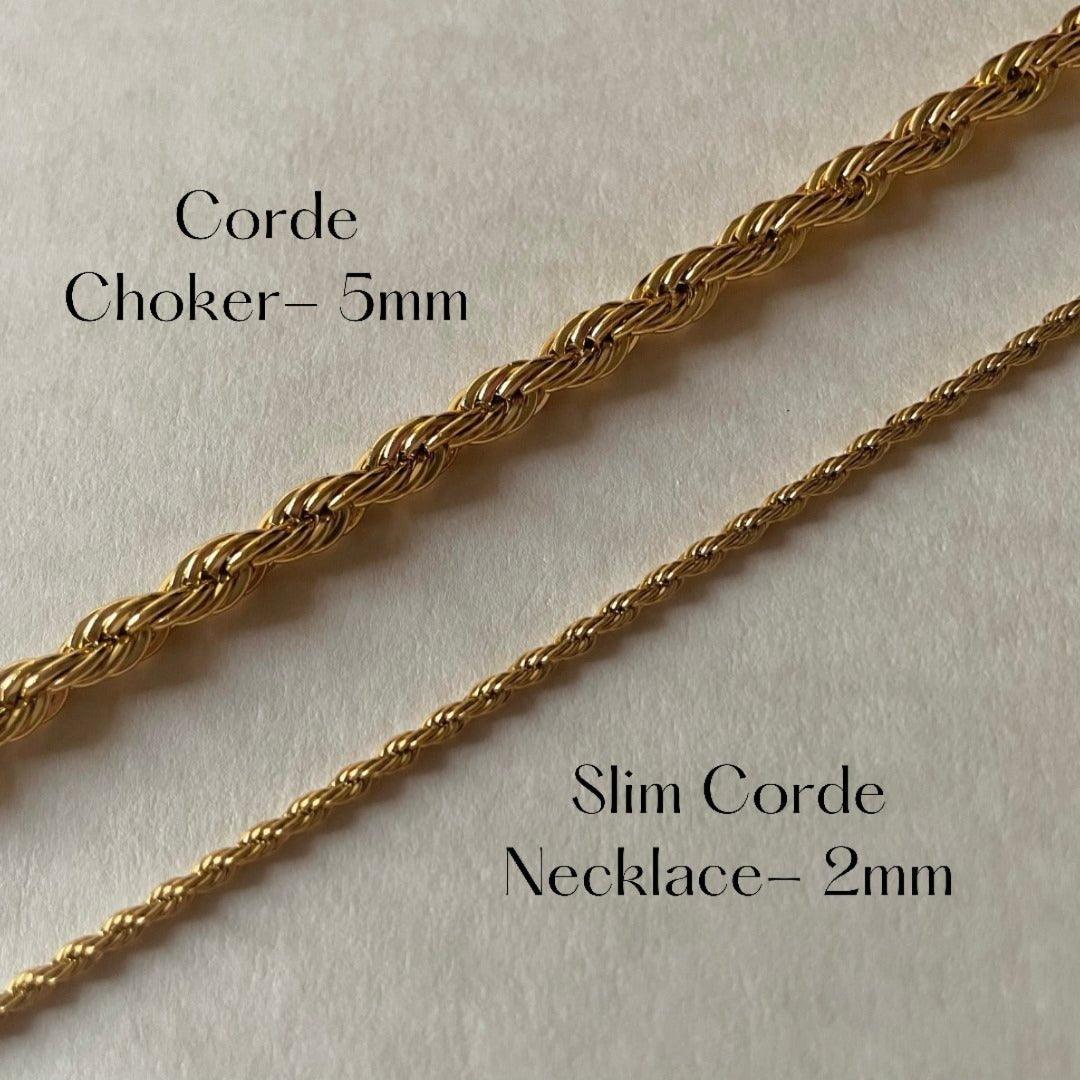 2mm Slim Gold Rope Corde Necklace - The Smart Minimalist