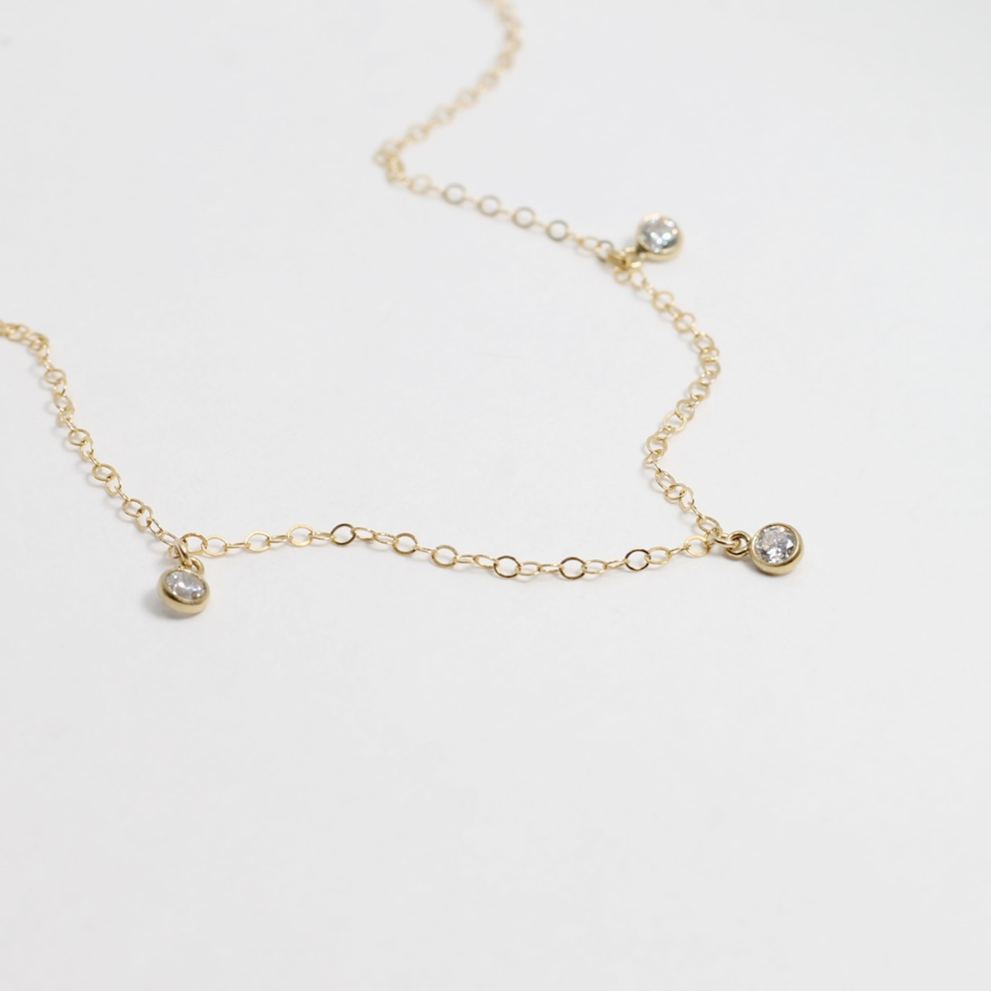 Crystal Drop Anklet - 14k Gold or Silver - The Smart Minimalist