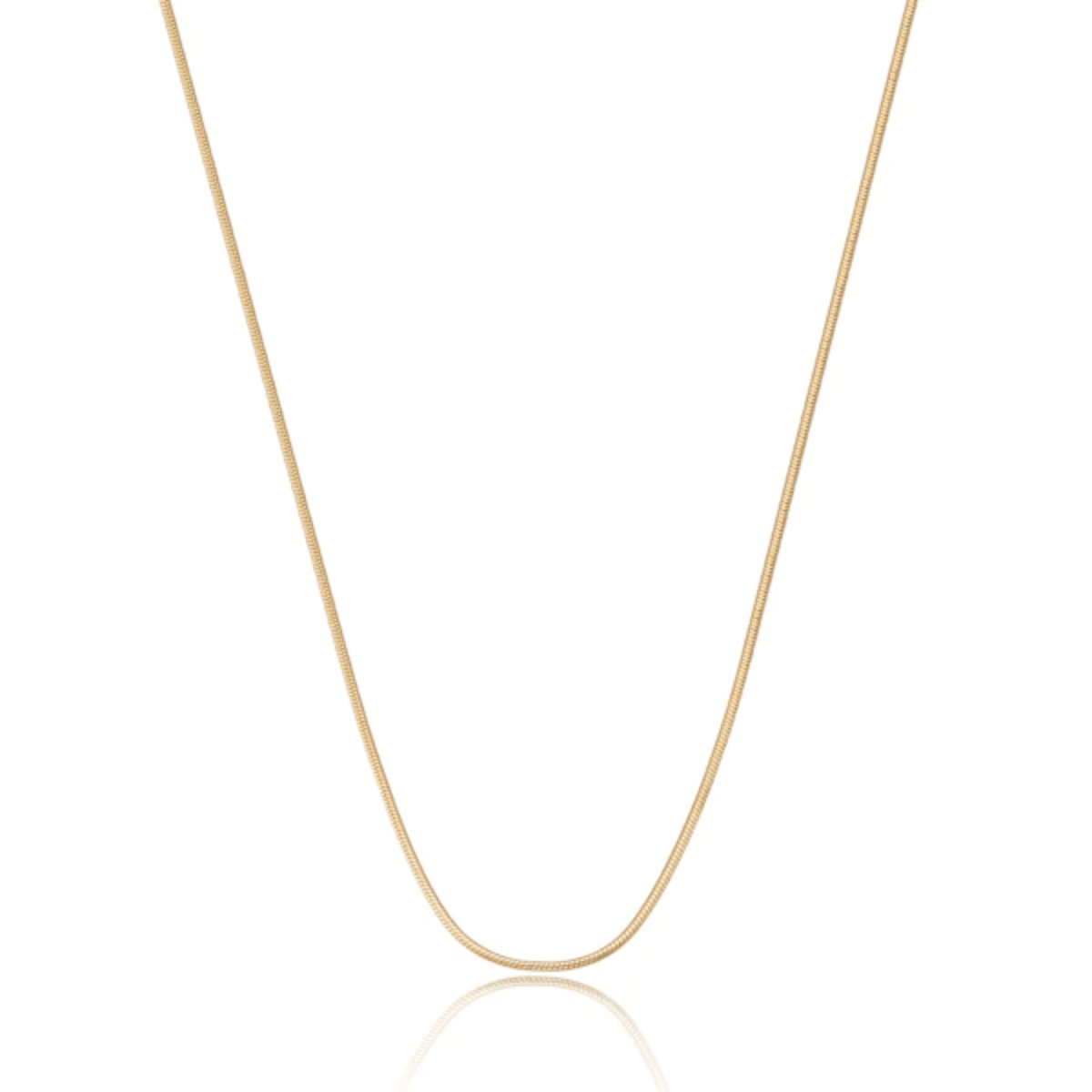 18k Gold Thin Herringbone Necklace - The Smart Minimalist