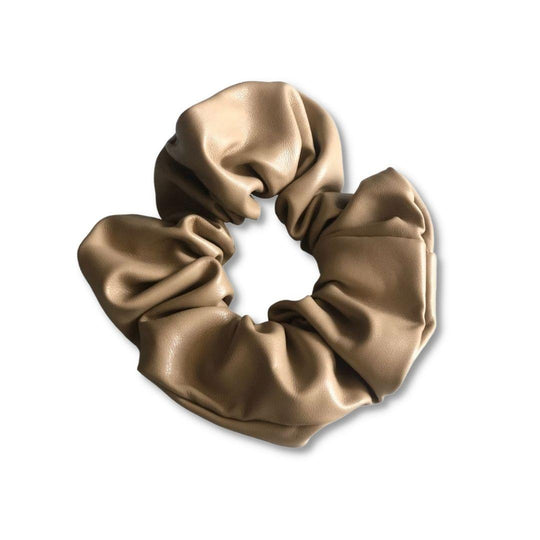 2 PACK - Faux Leather Scrunchie Hair Tie - The Smart Minimalist