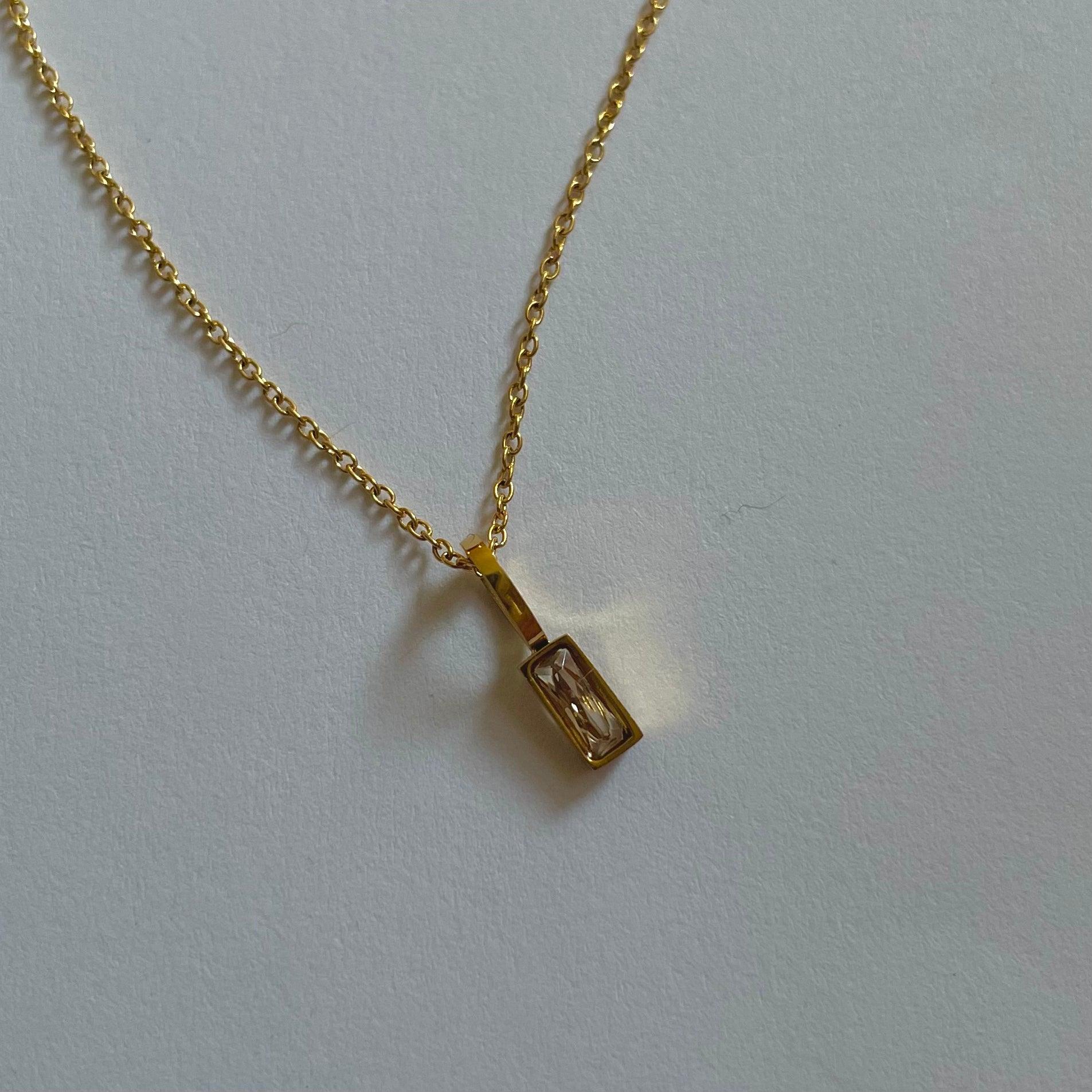 Birthstone Charm Necklace - 18k Gold PVD - The Smart Minimalist