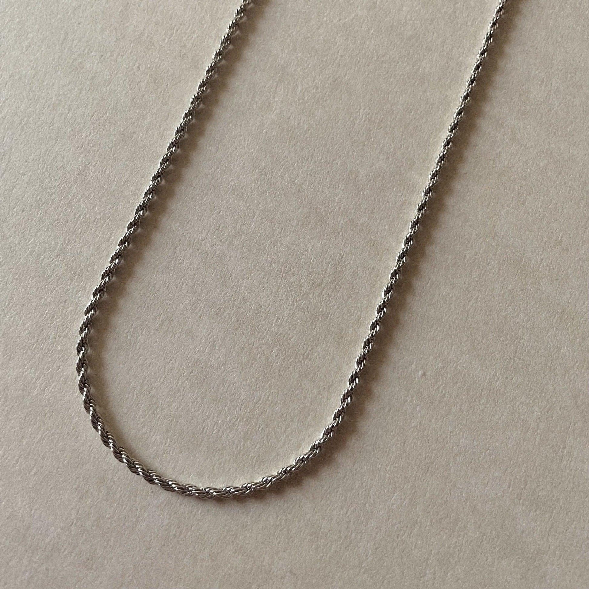 Silver Slim Rope Necklace - The Smart Minimalist